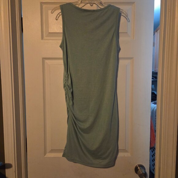 BTFBM Sleeveless, Ruched Dress, Seafoam Green, Size Small - Picture 2 of 4